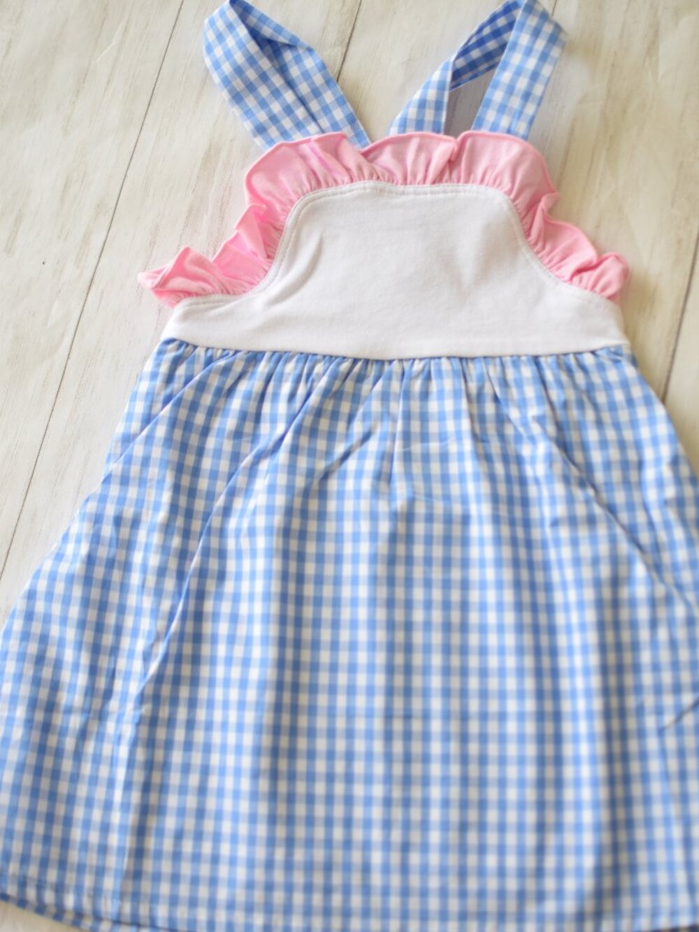 Girls size 6/12m Gingham Dress, NWT